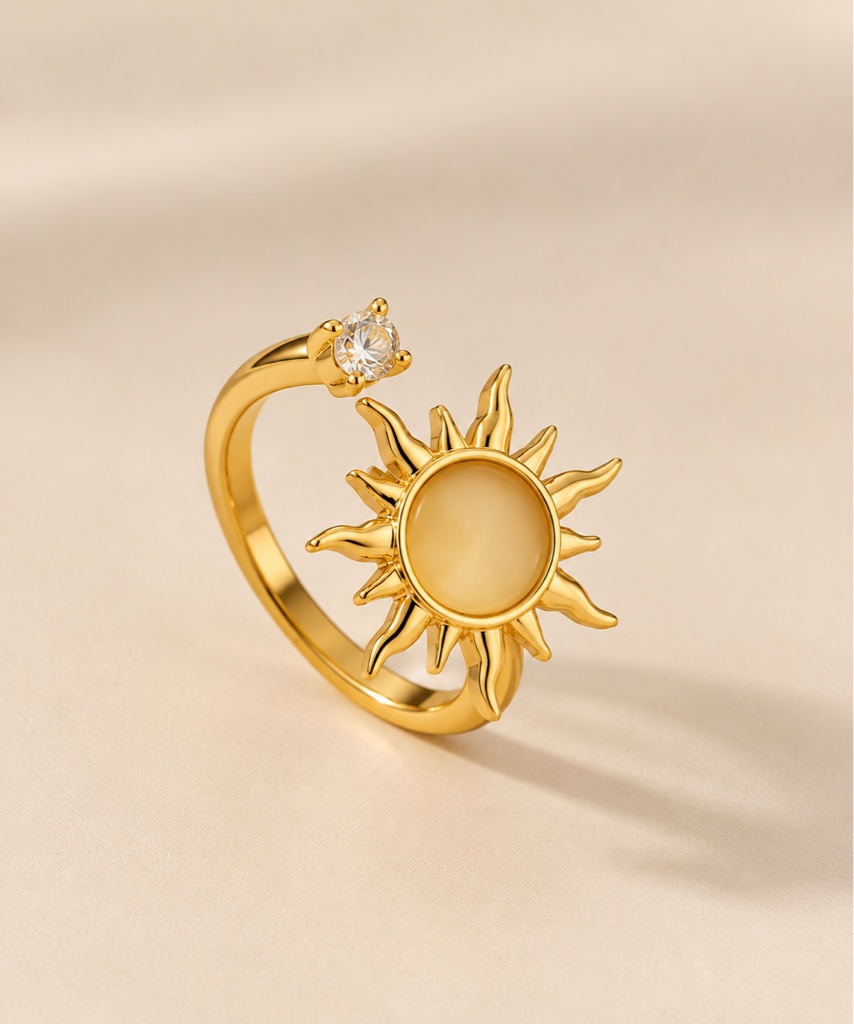 Anillo dorado sol