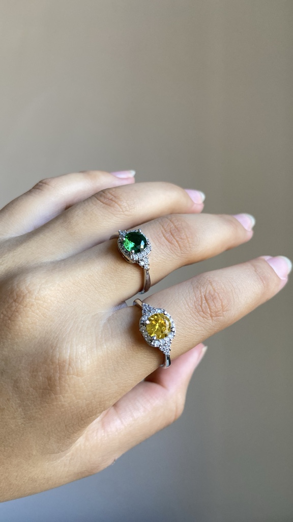 Anillo Roca Verde y Amarillo