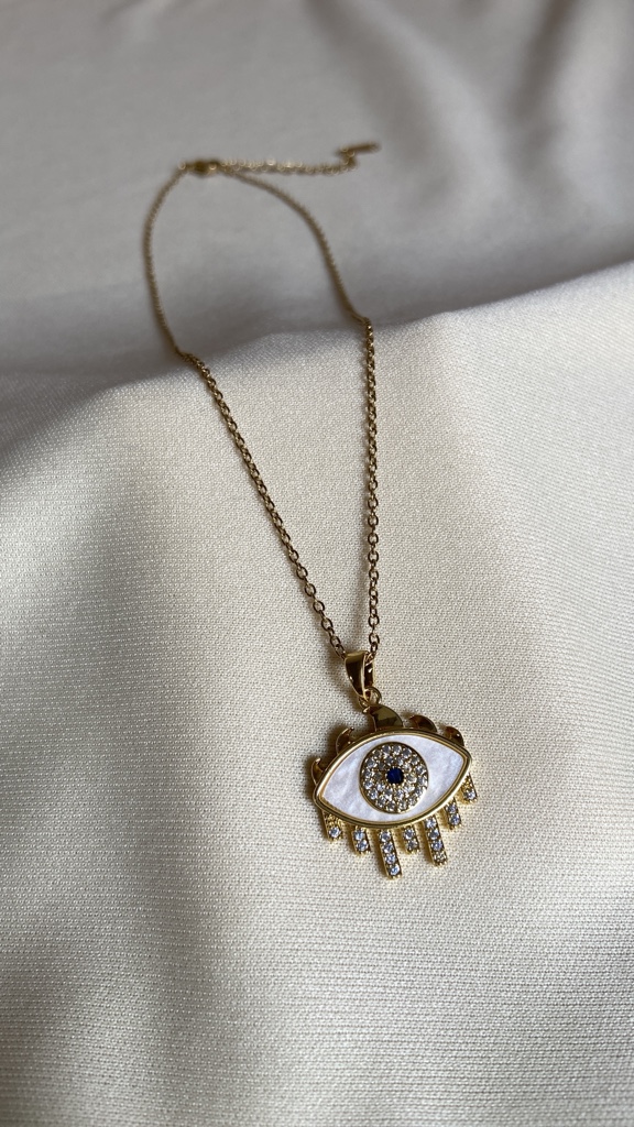 Collar Ojo turco dorado