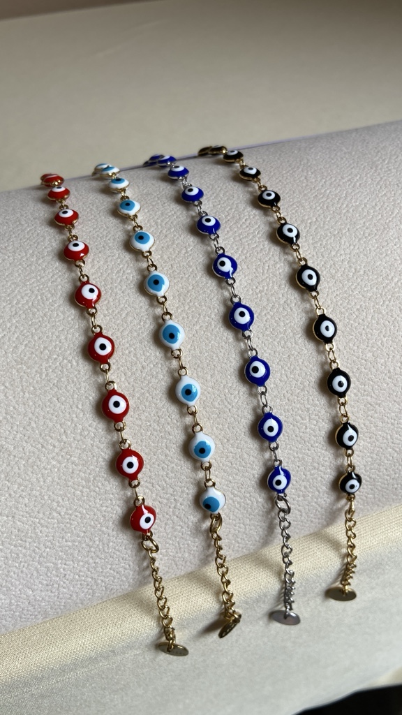 Pulsera ojo turco celeste