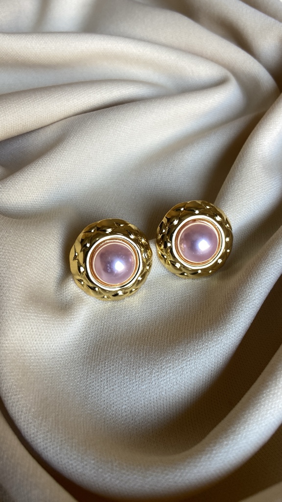 Arete circular rosado
