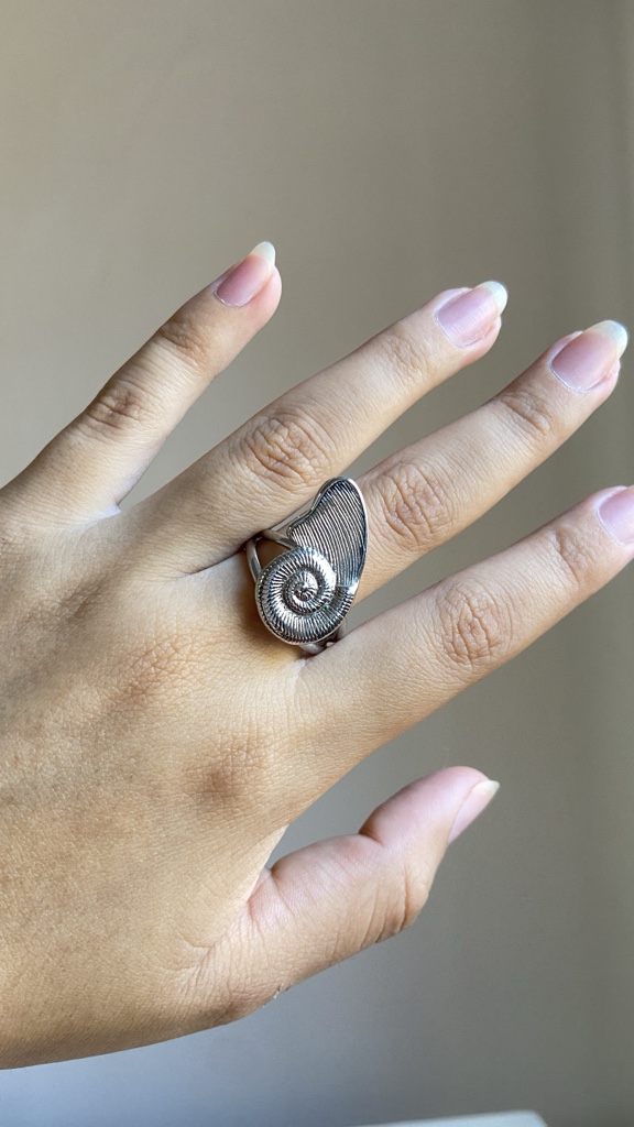 Anillo Caracol plateado