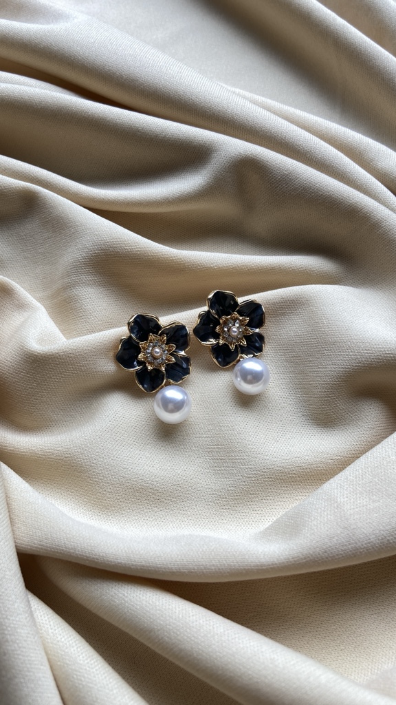 Flor Perla negro