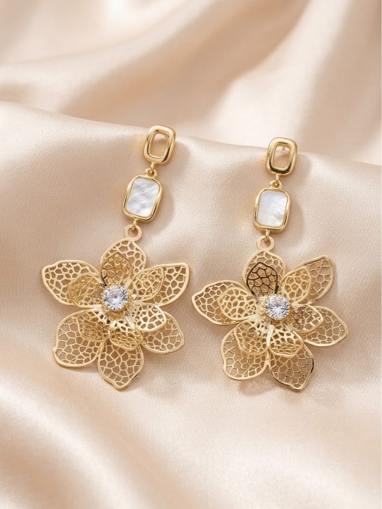 Arete Coreano Flor grande