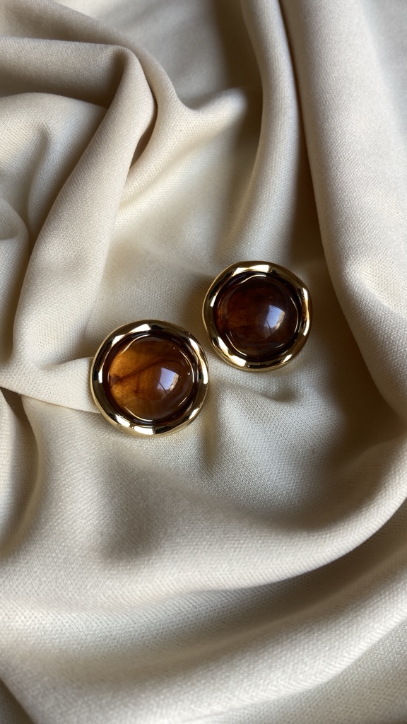 Arete circular marron