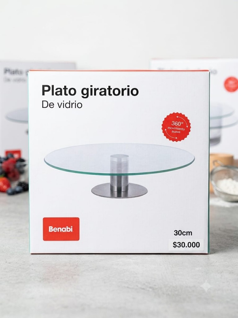 Plato giratorio 30cm vidrio
