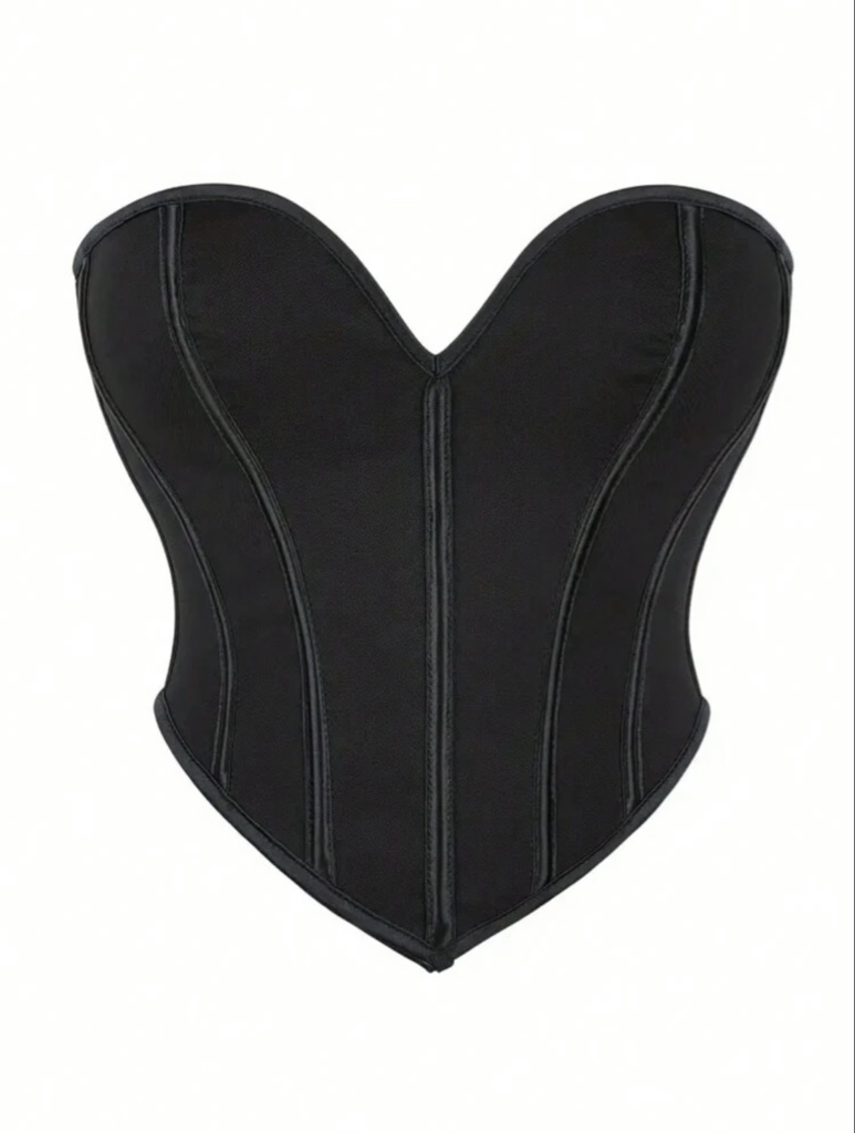 Bustier corazón negro