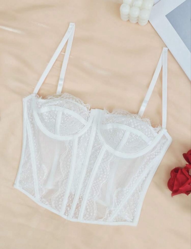 Corset encaje blanco