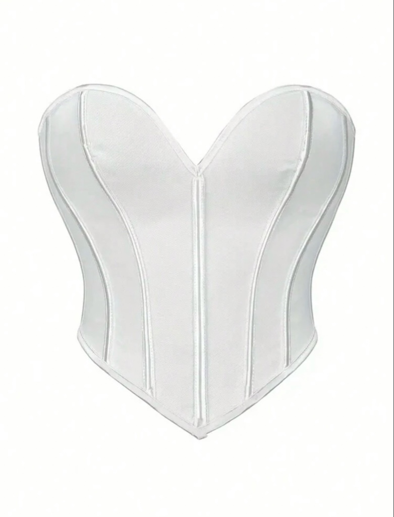 Bustier corazón blanco