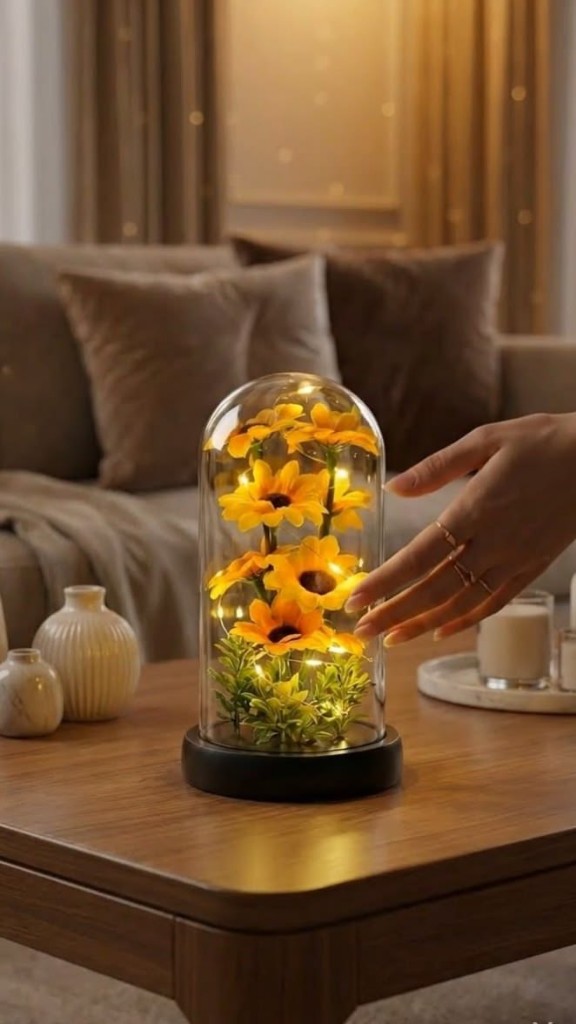Lámpara con flor del sol 🌻