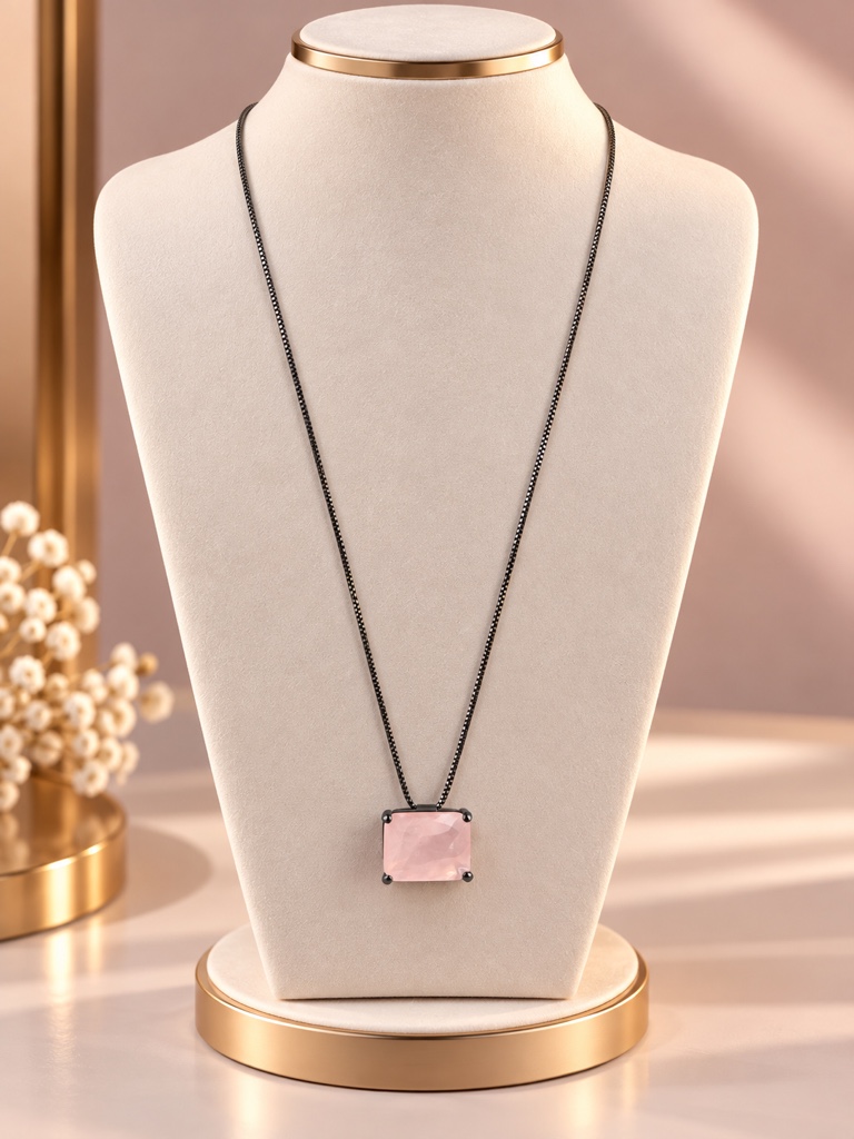 ✨Colar Quartzo Rosé