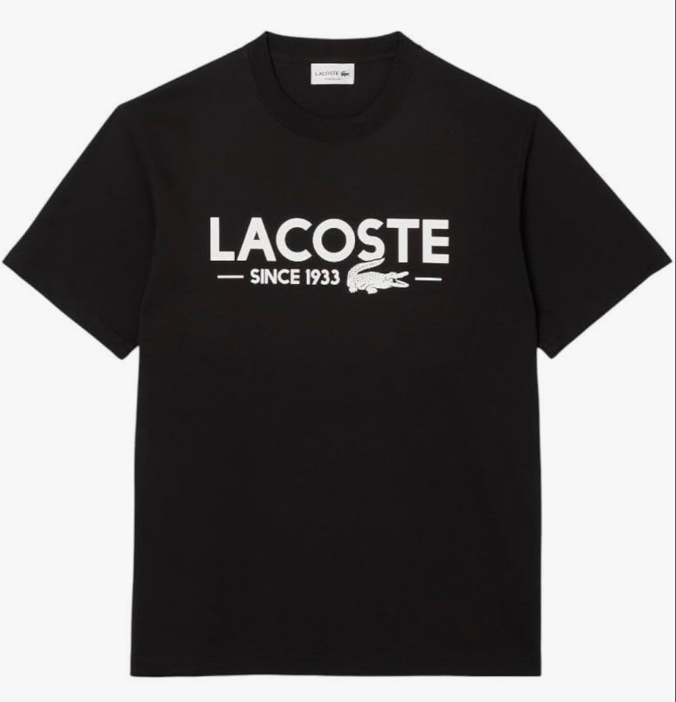 Lacoste camiseta negra XL