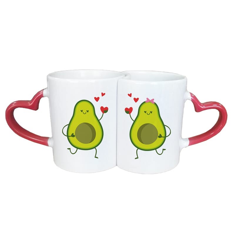 Mug Pareja oreja Corazón Rojo