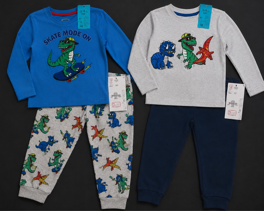 Set x2 pijamas dinosaurio
