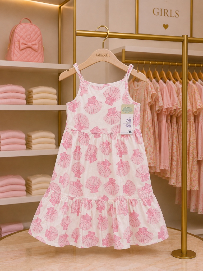 vestido rosado conchas