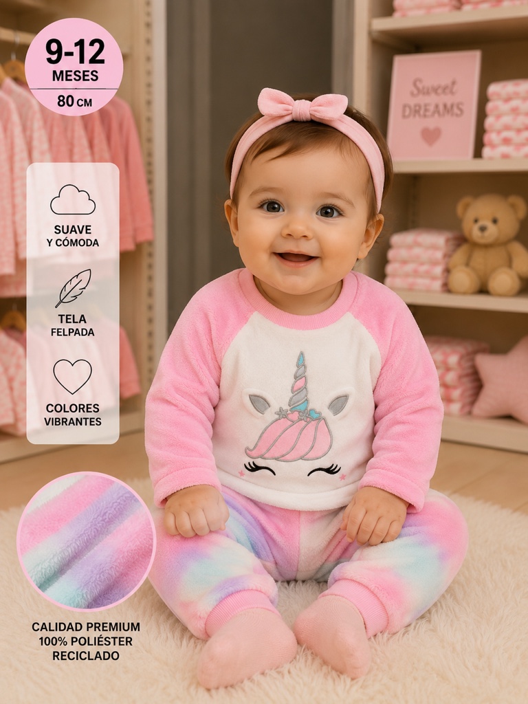 Pijama unicornio arcoíris