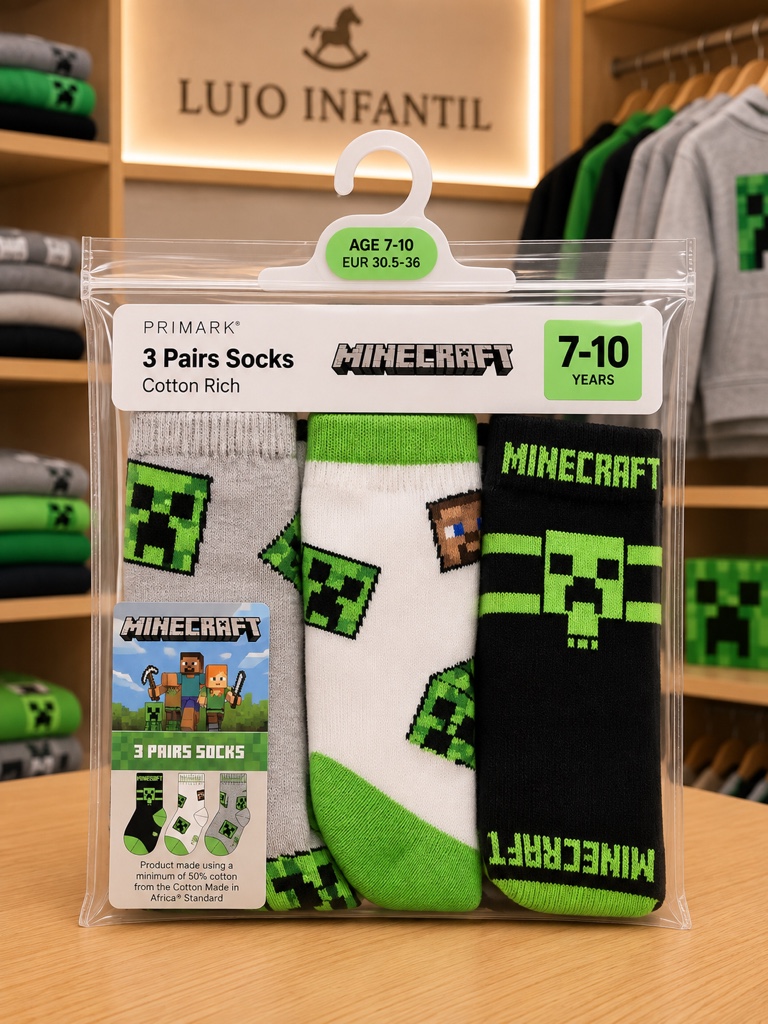 Pack x 3 medias Minecraft