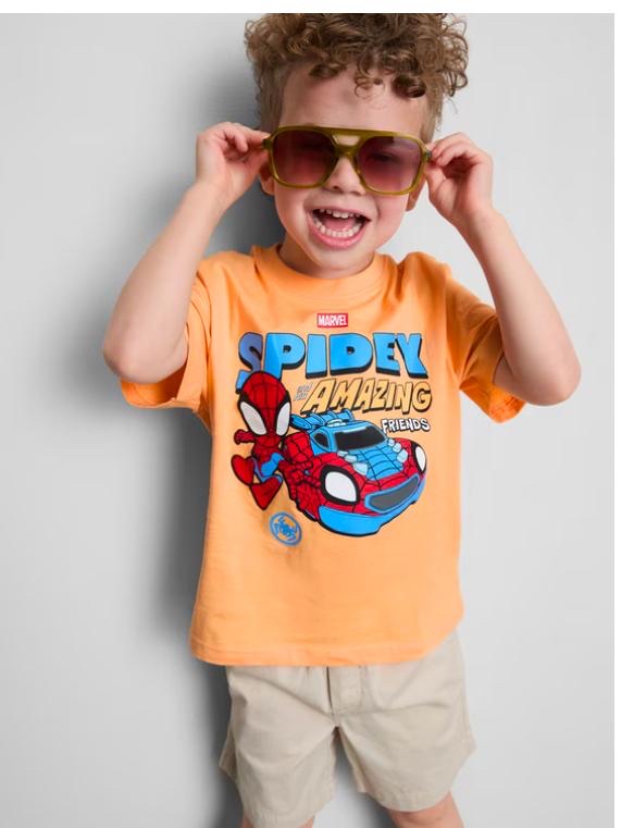 Marvel Spidey camiseta naranja