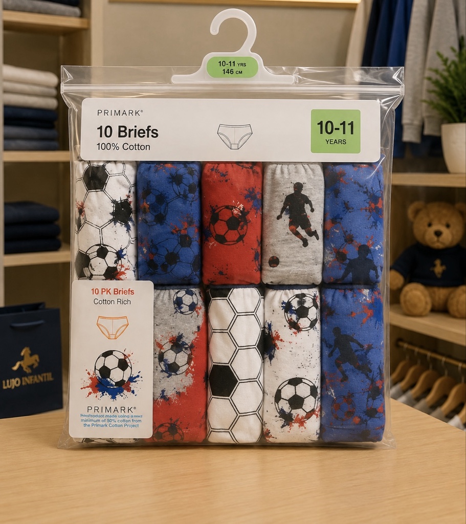 Calzoncillos estampado de futbol