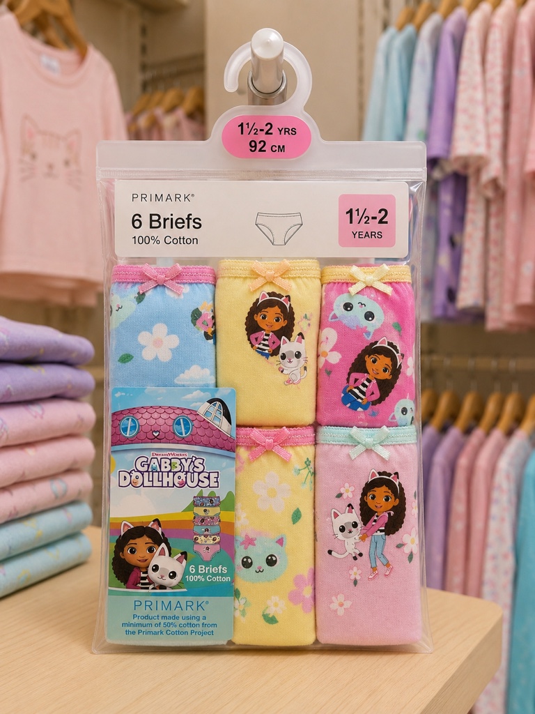 Panties colores surtidos 6 unidades Gabby’sDollhouse