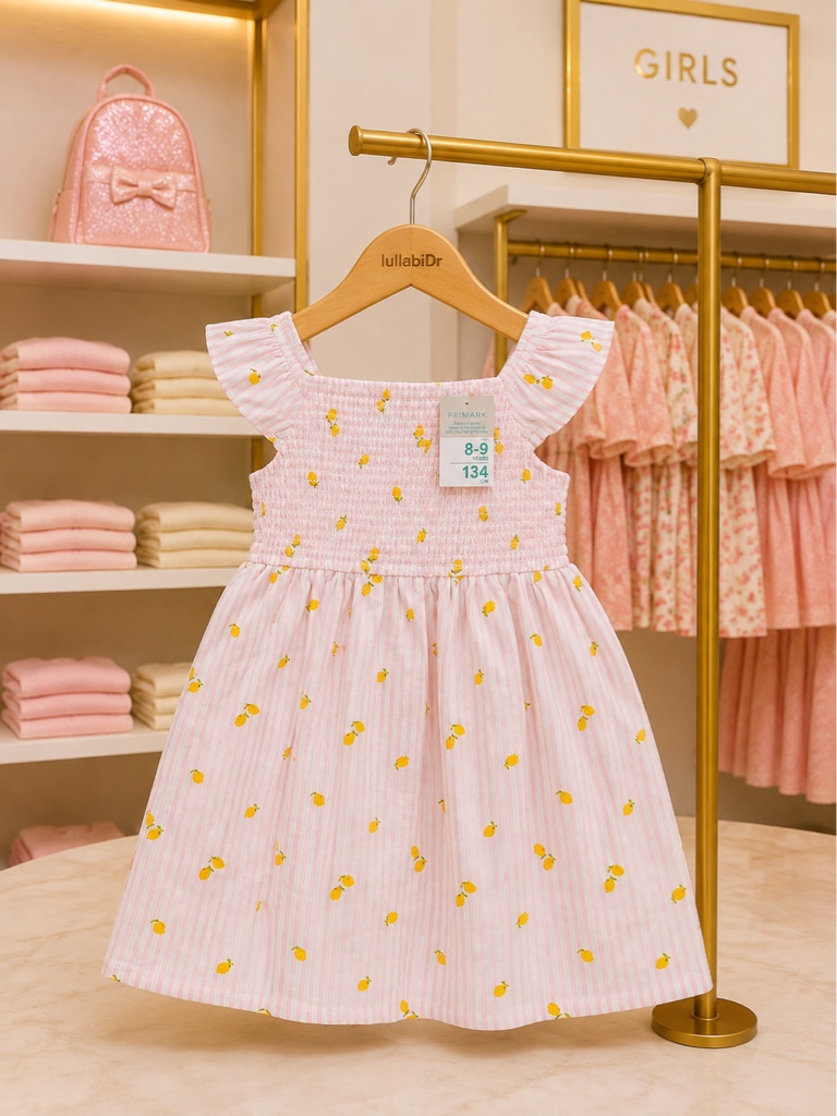 vestido rosa limon