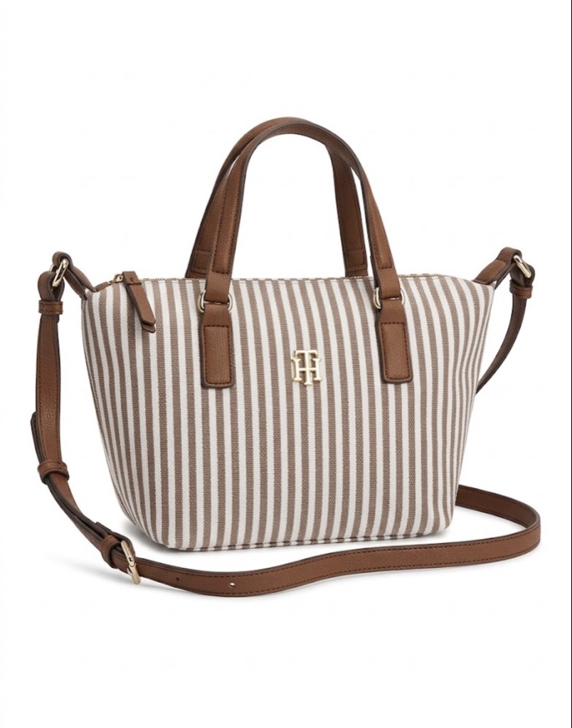 Tommy Hilfiger bolso beige rayas