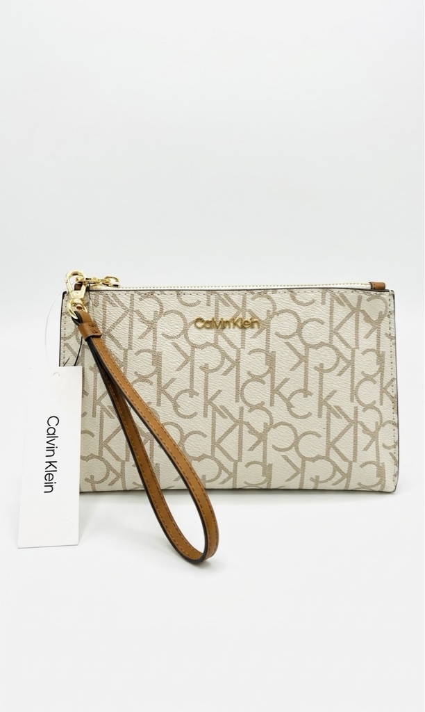 Muñequera Calvin Klein beige monograma