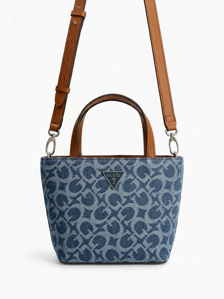Mini tote marca Guess tipo mezclilla