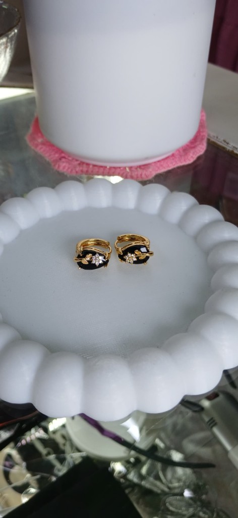 Argollas circon negro