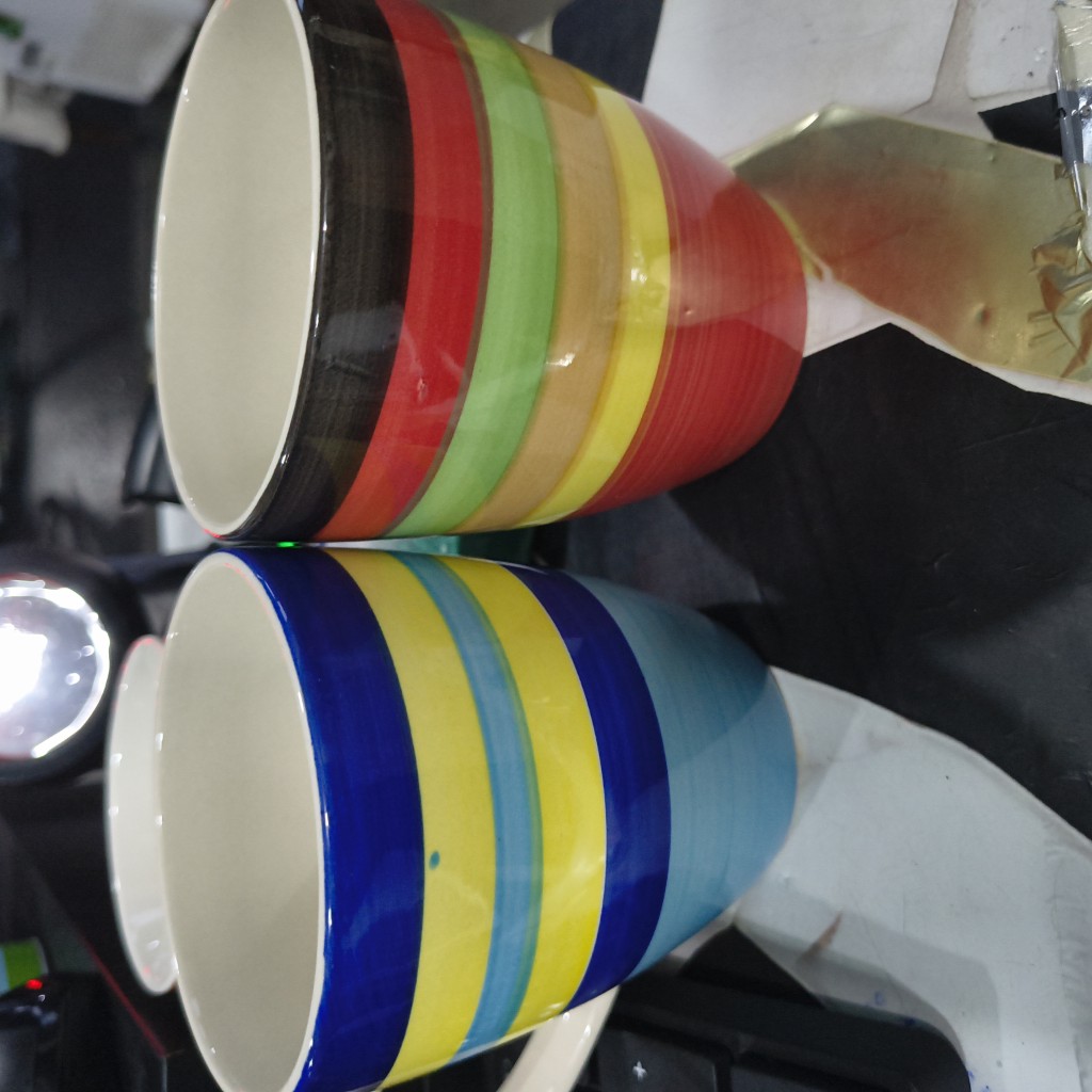 Taza grande rayas