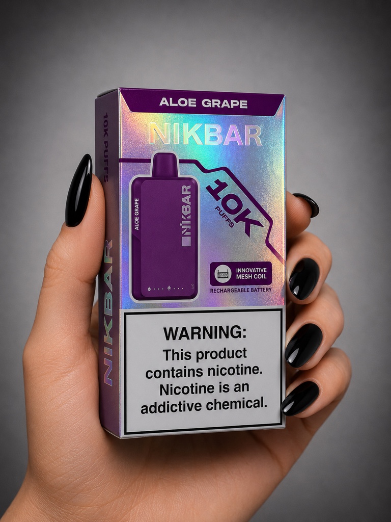Nikbar 10 Mil Puffs – Aloe Grape
