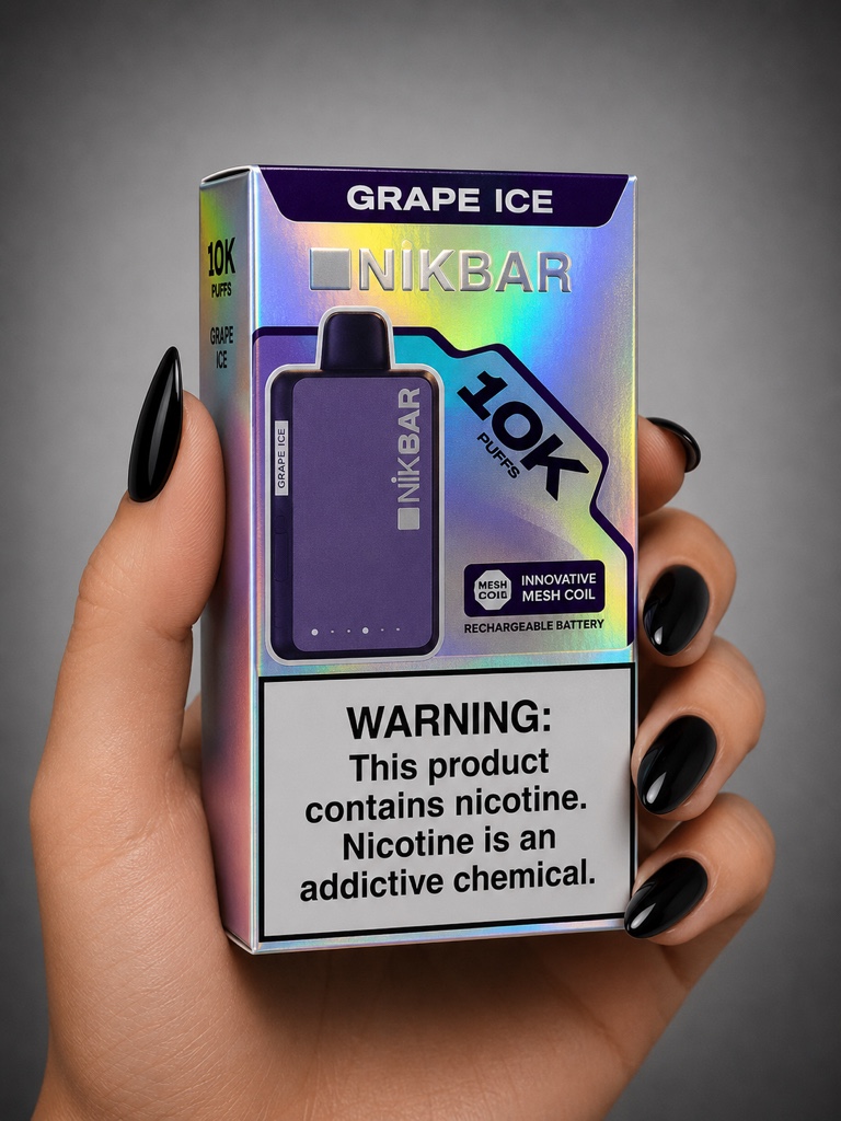 Nikbar 10 Mil Puffs – Grape Ice