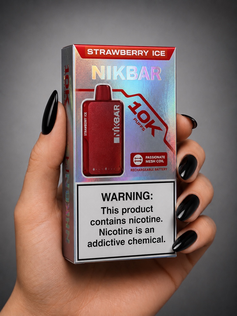 Nikbar 10 Mil Puffs – Strawberry Ice