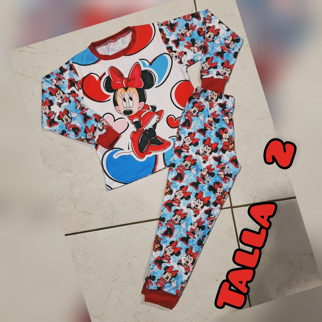 Pijama infantil manga larga y pantalón talla 2