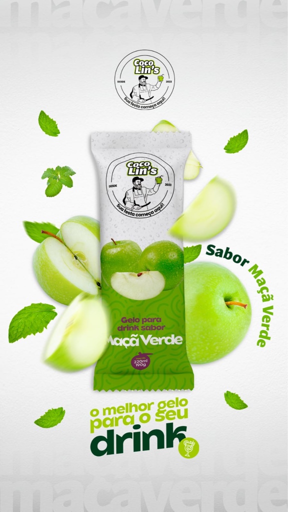 Gelo maçã verde