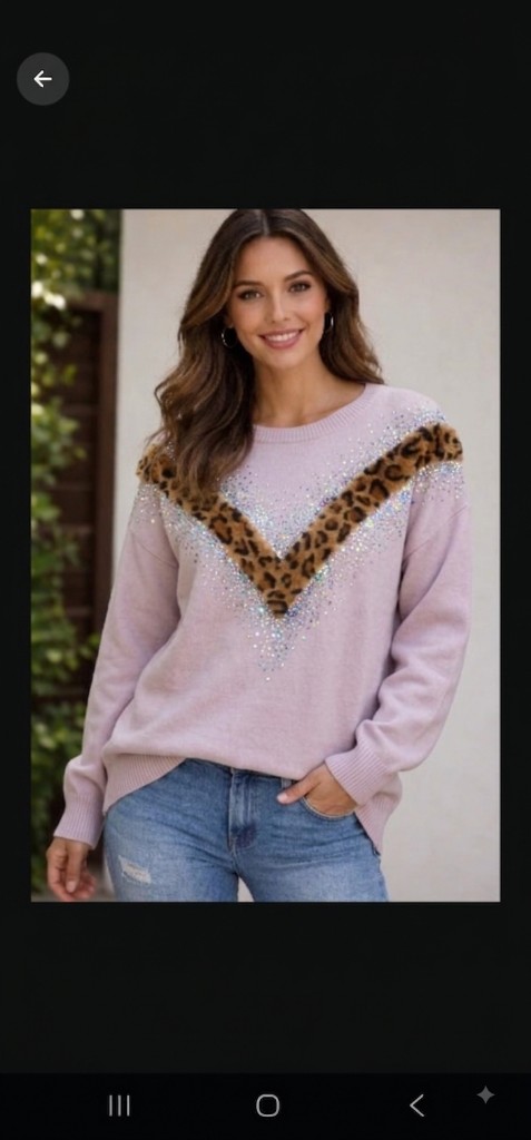 Sueter lila estampado animal princesa italiana