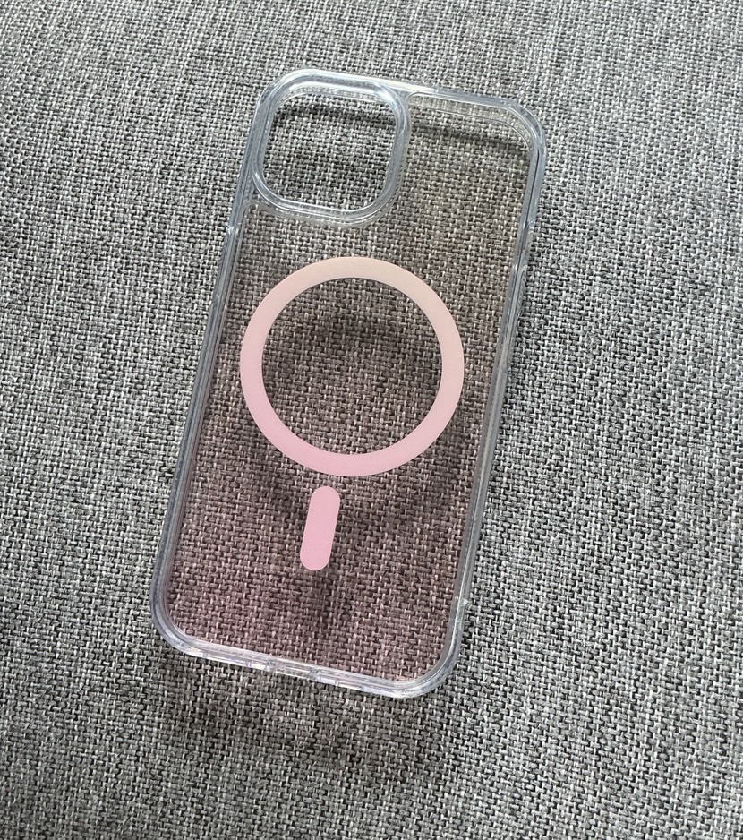 MagSafe transparente rosa degrade ip 15