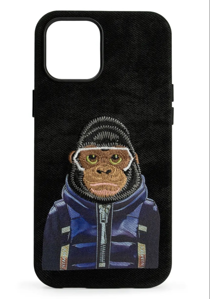 Funda Monkey negra bordada