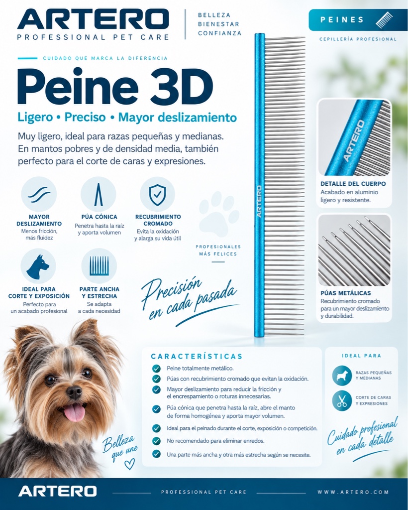 BRAVO peine Volumen Artero  3D azul