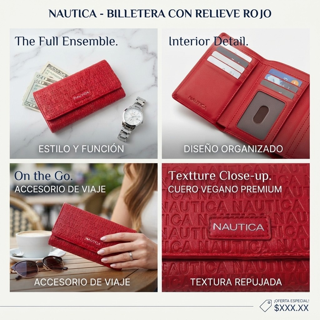 Billetera Nautica  roja