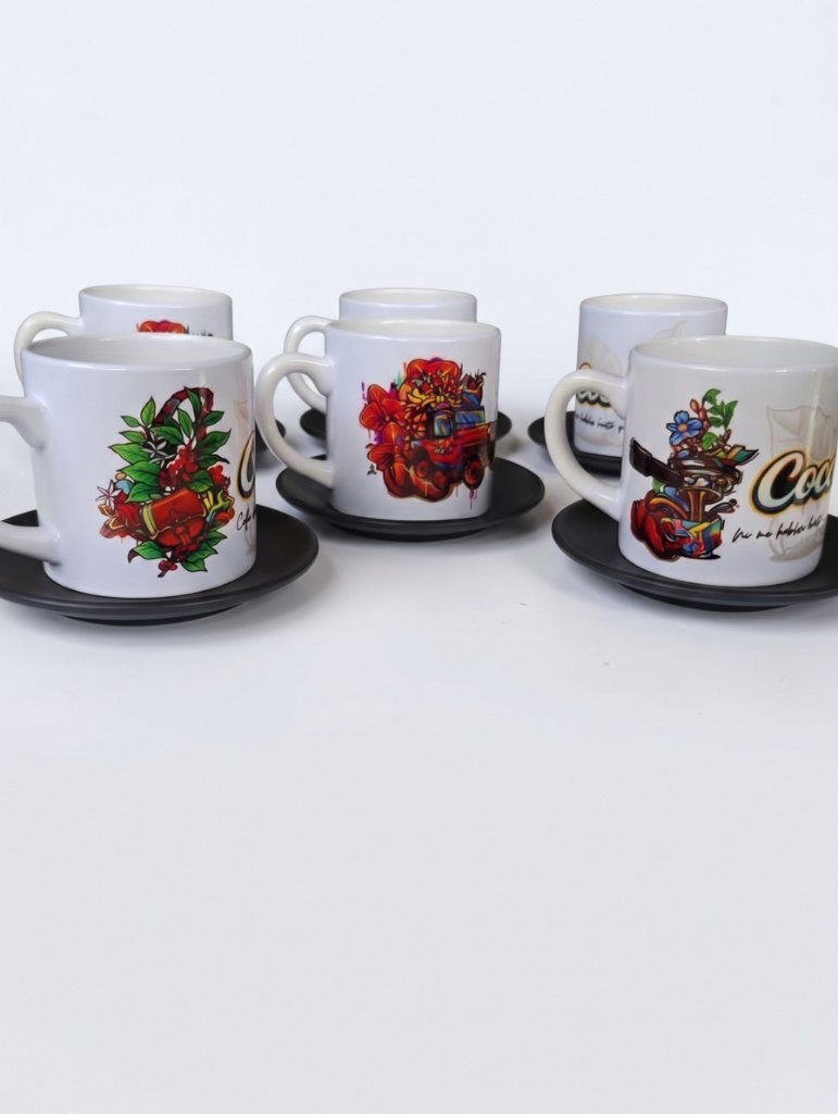 Combo x 6 Mug 6 + Plato y Cuchara