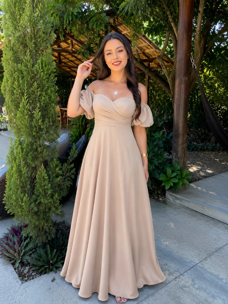 Vestido champage
