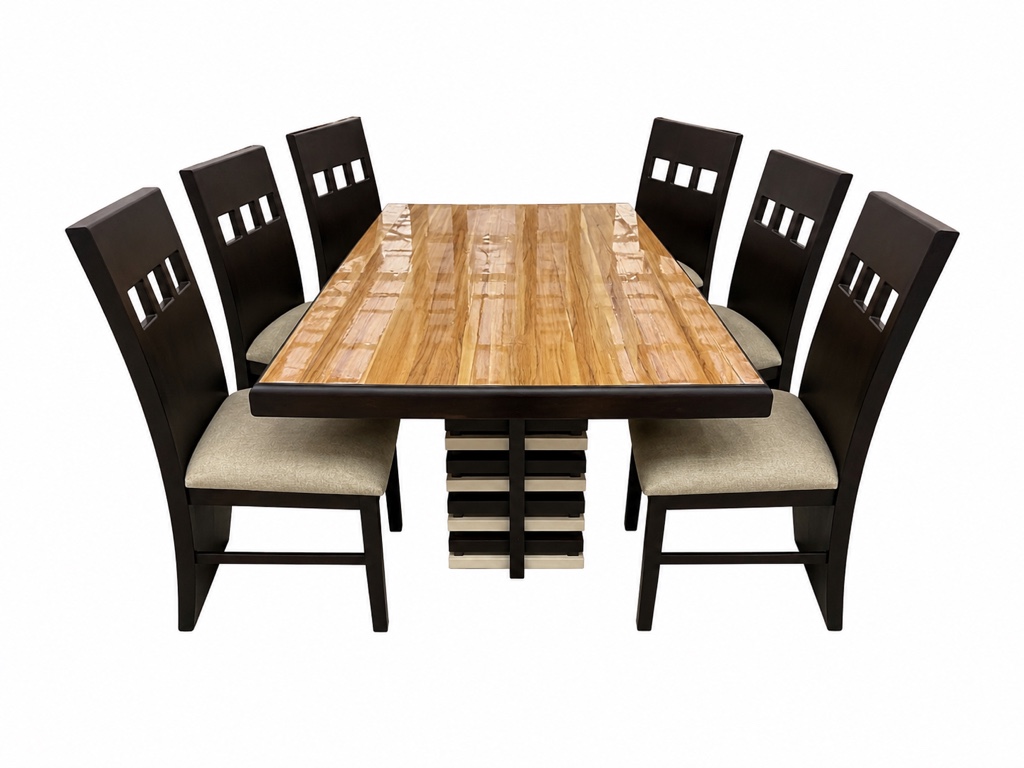COMEDOR ROMA DE 6 SILLAS TAMBOREADAS