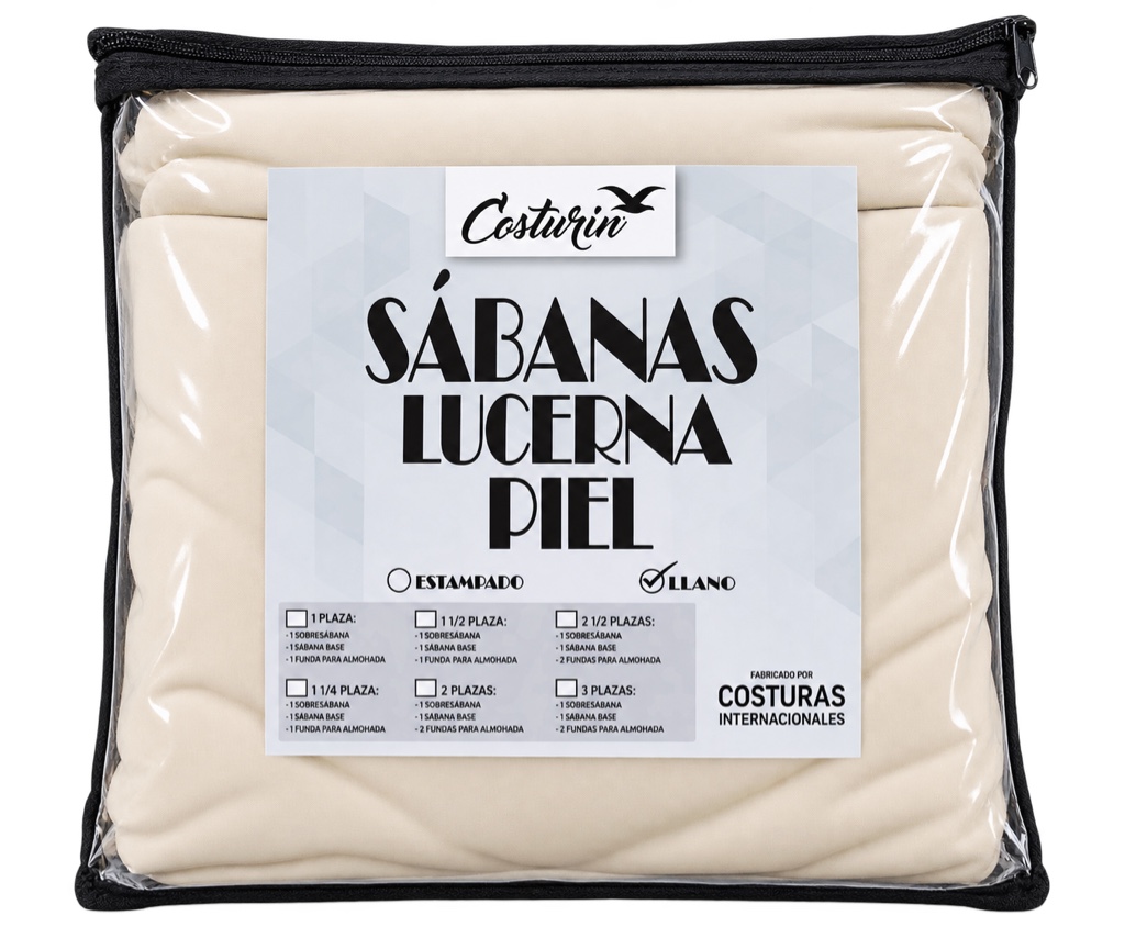 (2SA0051) SABANA LUCERNA PIEL BEIG 2 PLAZAS