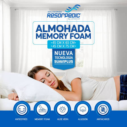 ALMOHADA MEMORY FOAM 45X65
