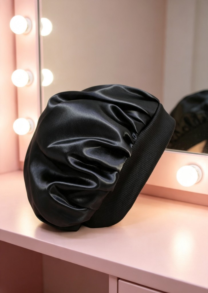 Gorro de satin Negro