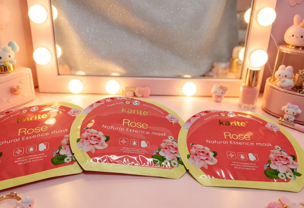 Velo Facial Rosas karite
