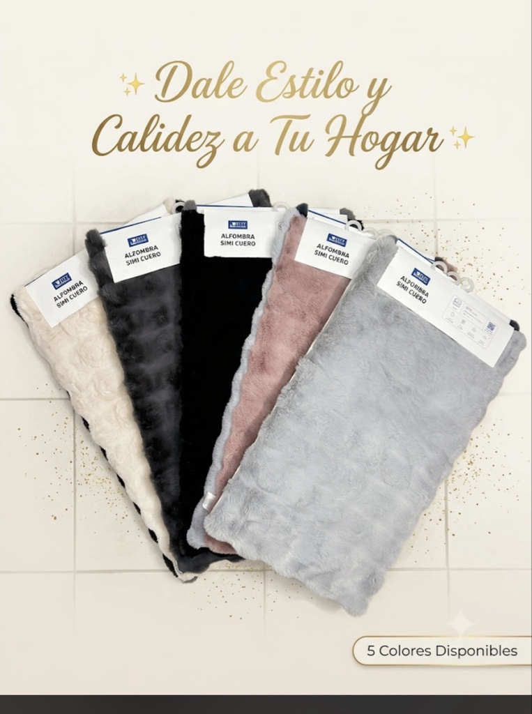 Alfombra símil cuero 80 x 50 cm