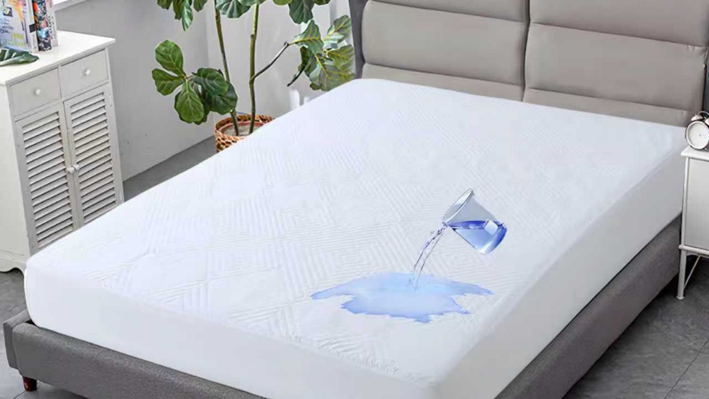 Cubrecolchón blanco impermeable Super King
