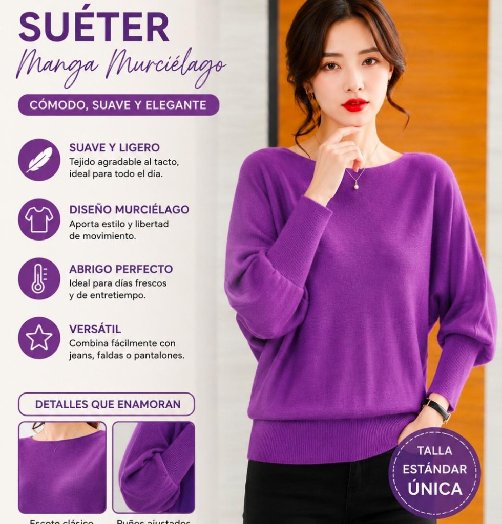 Suéter Manga Murciélago